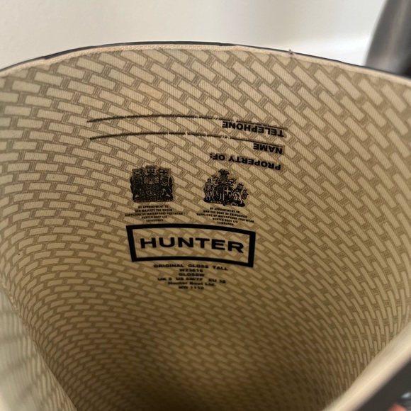 Hunter rain boots- black, tall, GUC - Picture 4 of 5